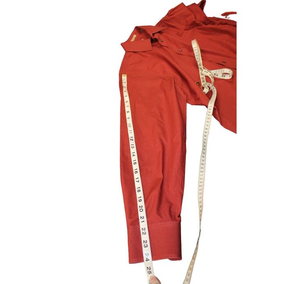 JOE Joseph Abboud / Men's dress button up (Size 15 1/2 32/33) Rust color / 100% - Picture 9 of 13